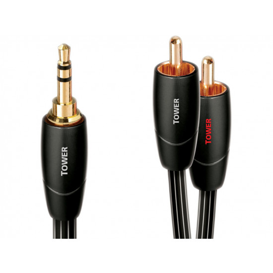 Audioquest Tower 3.5mm TRS 2 x RCA 1.5m Cable Audioquest Tower 3.5mm TRS 2 x RCA 1.5m Cable