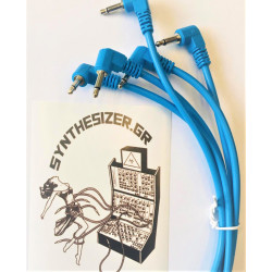 Synthesizer GR 30CM Angle Blue Pack 5 Patch Cable
