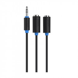 Prolink PB107-0030 Audio Splitter 3.5mm Plug Cable (Black) 0.3m