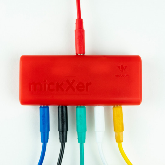 myVolts mickXer 5-way Passive Mixer with Noise Filtering (Go-Faster Red)