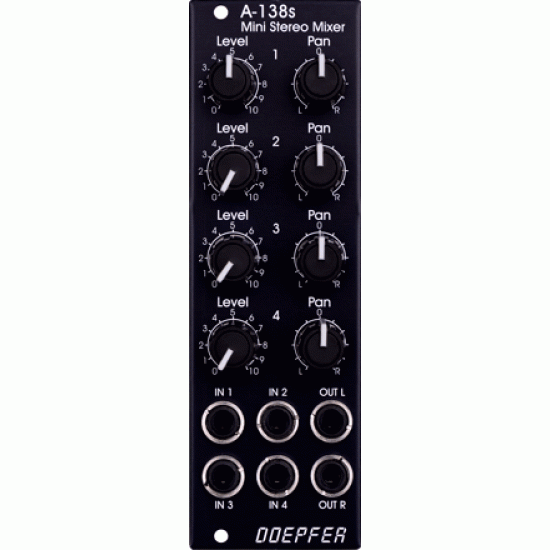 Doepfer A-138sV Vintage Mini Stereo Mixer Doepfer A-138sV Vintage Mini Stereo Mixer