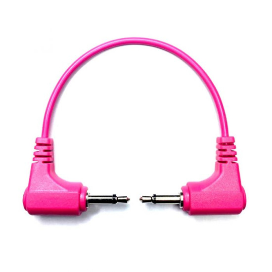 Tendrils Stakkas Right Angled Eurorack Patch Cable (15cm Magenta)