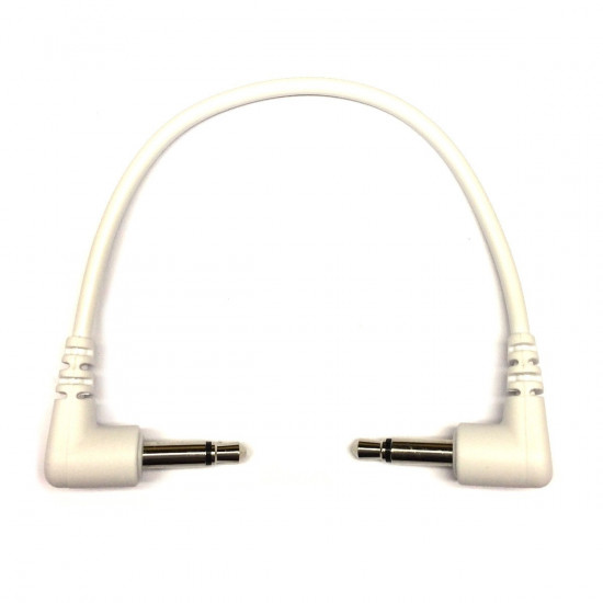 Tendrils Right Angled Eurorack Patch Cable (10cm White) 6 pack