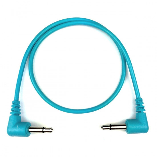 Tendrils Right Angled Eurorack Patch Cable (30cm Cyan) 6 patch