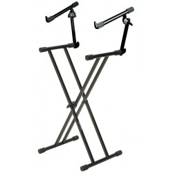 QUIKLOK T-22BK Double Keyboards Stand with Double Brace