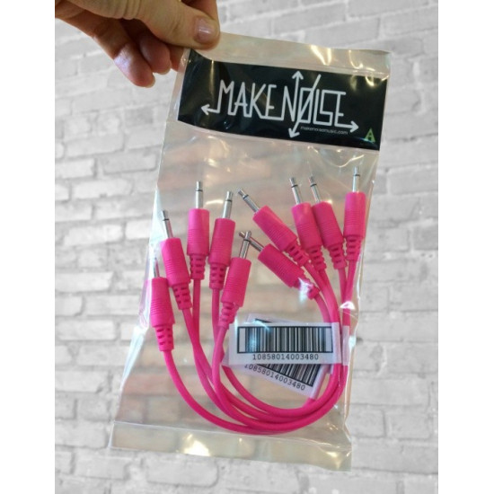 Make Noise 15cm Patch cables 5 pack pink